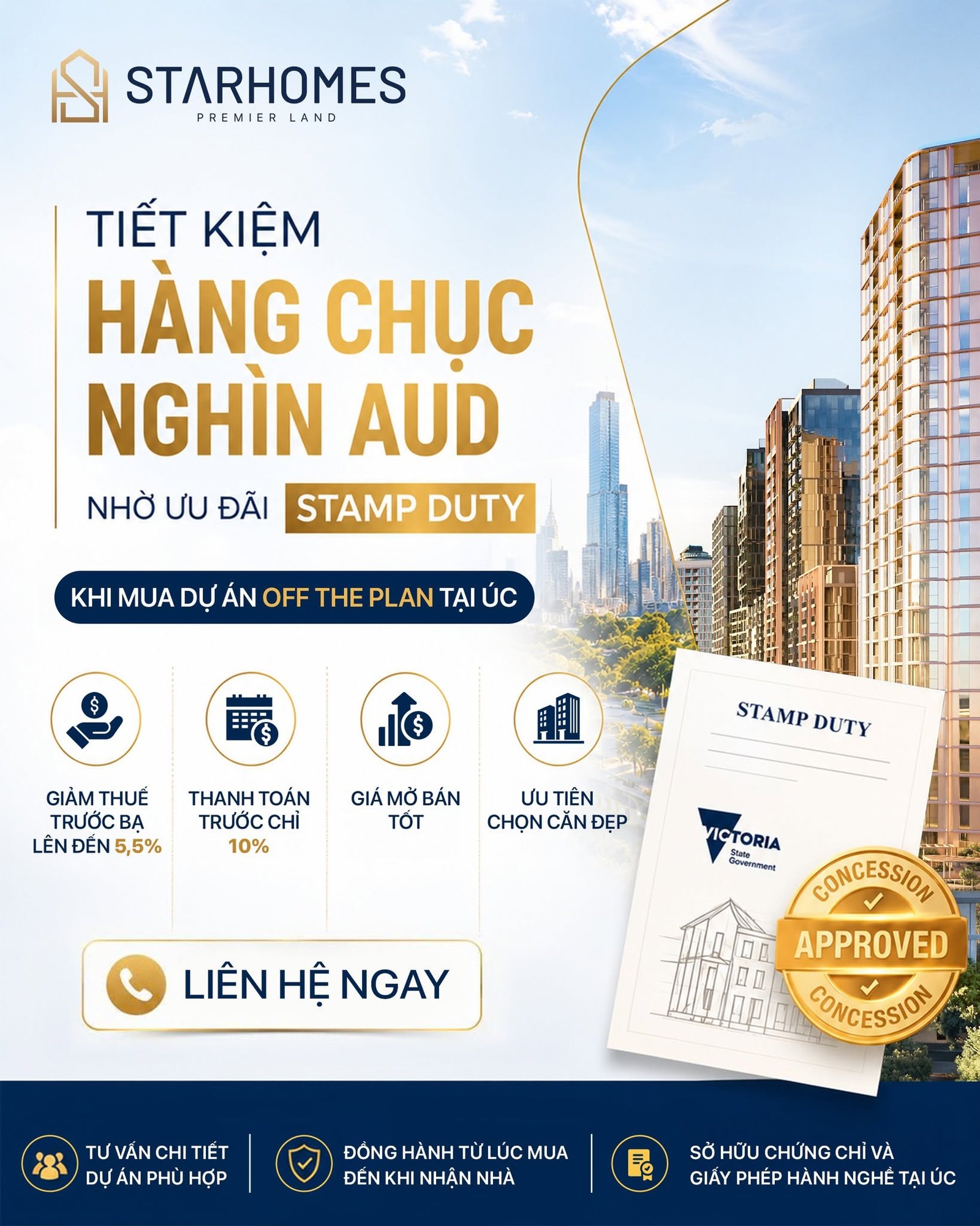 Chính sách giảm stamp duty Victoria 2026