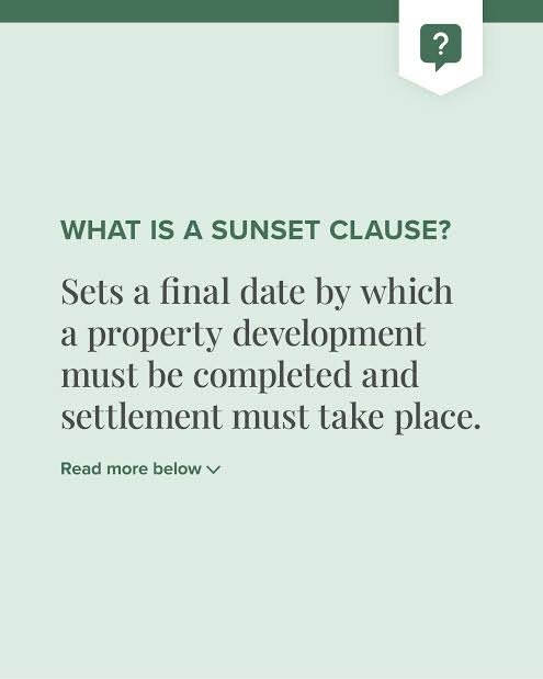 Điều khoản sunset clause khi mua nhà off-the-plan ở Úc